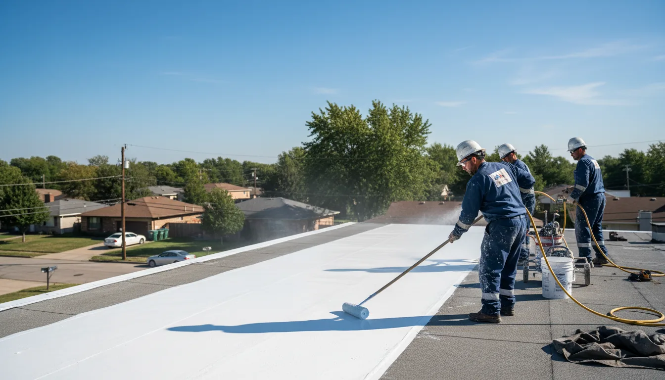 Commercial roof coating in Waterloo, IA near me